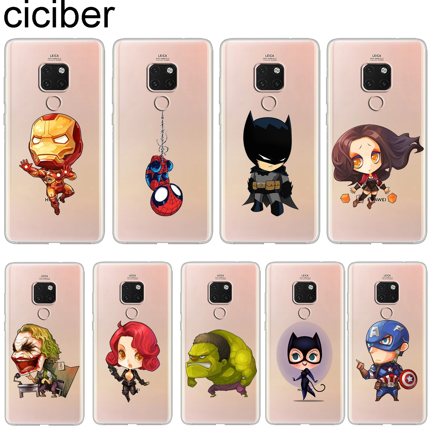 

ciciber For Huawei P 20 10 9 8 Lite Pro Plus 2017 Soft Silicone TPU Phone Cases For Mate 20 10 9 Lite Pro X Back Cover Clear
