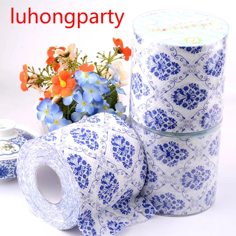 2Packs 30m/pack Blue and white porcelain design Paper Toilet Tissues