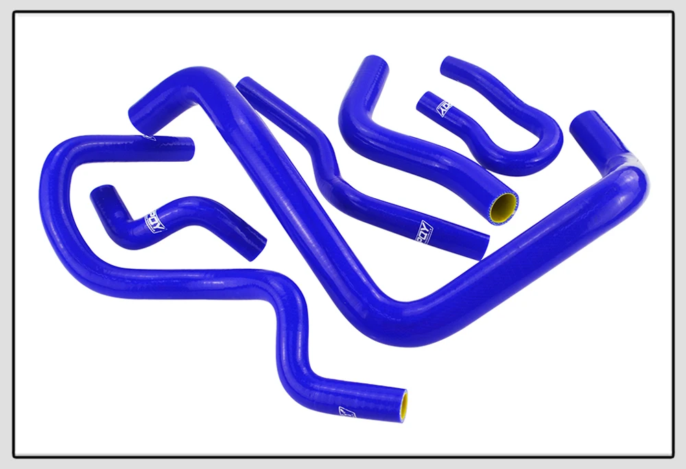 VR RACING-синий и желтый комплект силиконовых шлангов радиатора для CIVIC SOHC D15 D16 EG EK 92-00 6 шт. с логотип pqy VR-LX1303C-QY