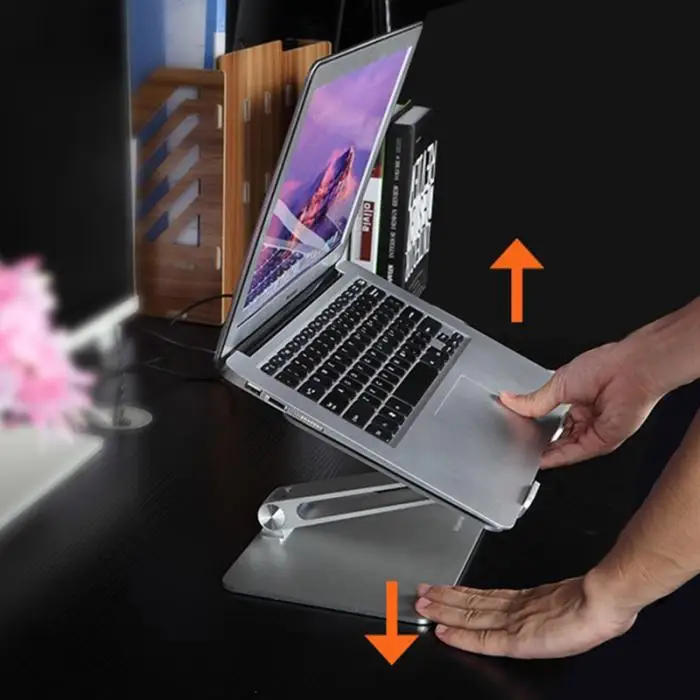 Universal Aluminum Alloy Laptop Holder Stand Foldable Adjustable Rack for Notebook Tablet LSMK99