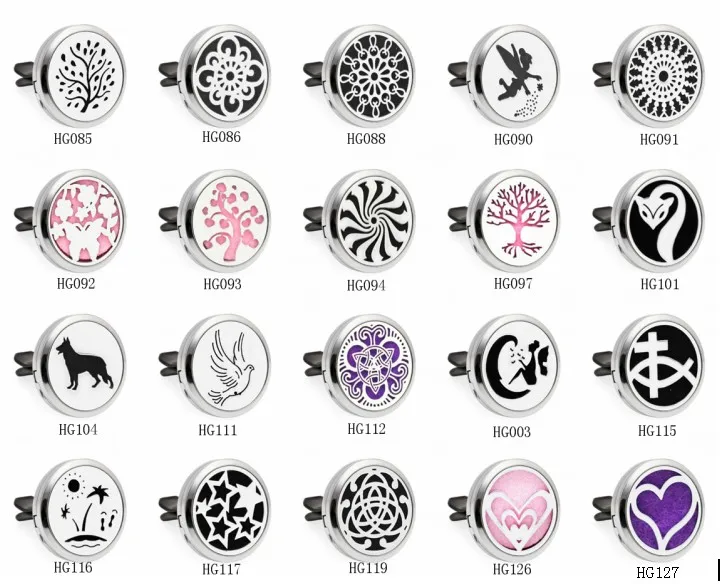 

20 styles Flying angel & Flower Perfume Locket Car Diffuser vent clips parfum Essential Oil Aroma locket Magnetic 10 Pad random