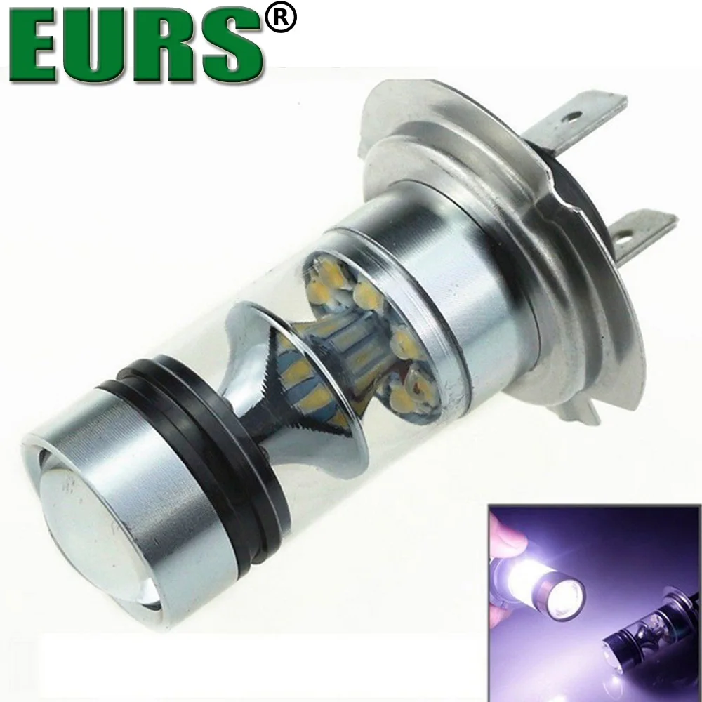 

EURS H1 H4 H7 9005 9005 24W 6000K Motorcycle led bulb lamp 12V 1000LM High power car led fog light 2pcs