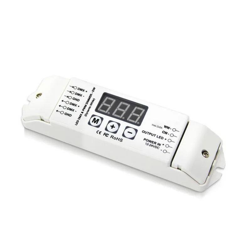 

1X DMX512 2CH dimmer master controller for color temperature LED strip dimmable free shipping