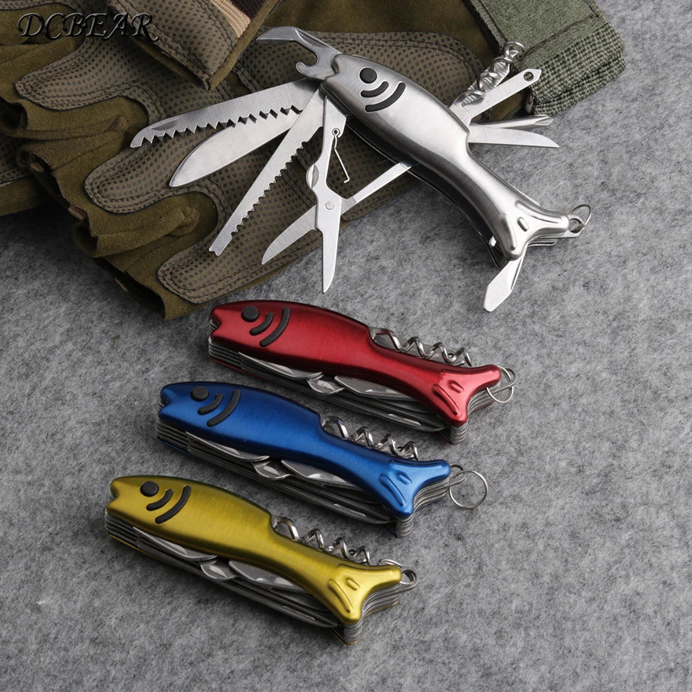 

Folding Swiss Pocket Multi Tool Knife Army Suvival Outdoor Camping Stainless Steel Pocket-Size Hunting knives CHSW058Y