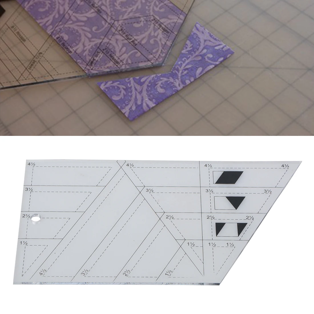 Patchwork Ruler wholesale 1 Piece Acrylic Material Multifunction