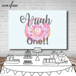 220x150 см розовый пончик фон новорожденных Полосатый Baby Shower обувь для девочек с днем рождения фоны фотостудии 7x5FT винил