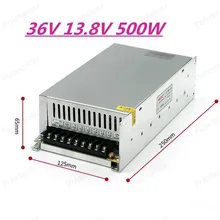 500 W 36 V 13.8A импульсный источник питания Драйвер для светодиодной ленты AC 100-240 V вход в DC 36 V