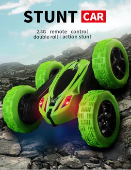 

RC Car 2.4Ghz 4CH Drift 360 Degree Remote Control Stunt dumper Car Off Road Electric Race Double Sided toys for children Gifts