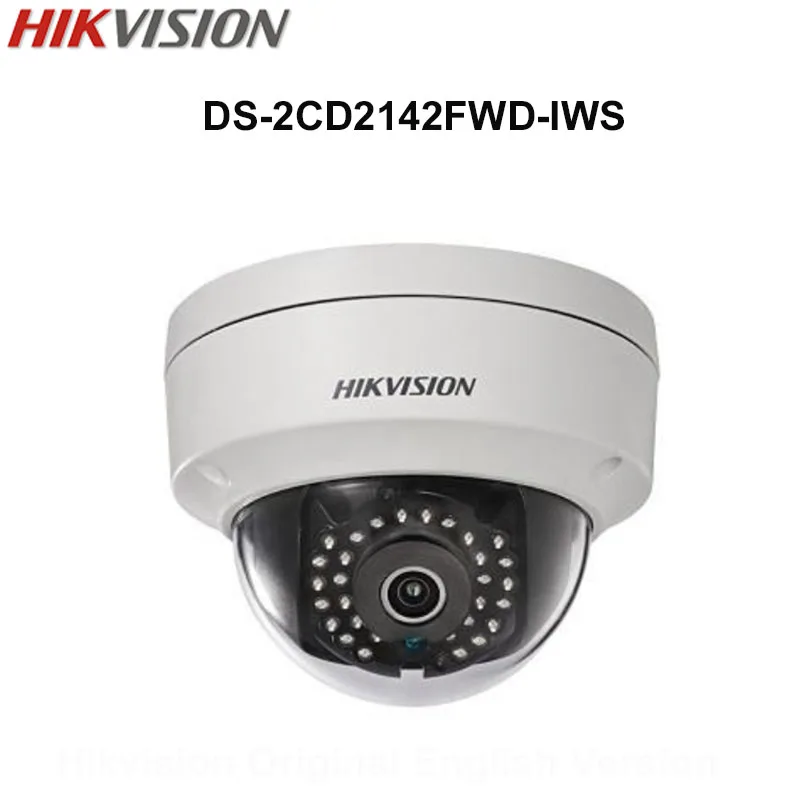 In Stock Hikvision English 4MP Mini Dome Wifi IP Camera DS 2CD2142FWD IWS 4MP CCTV Camera