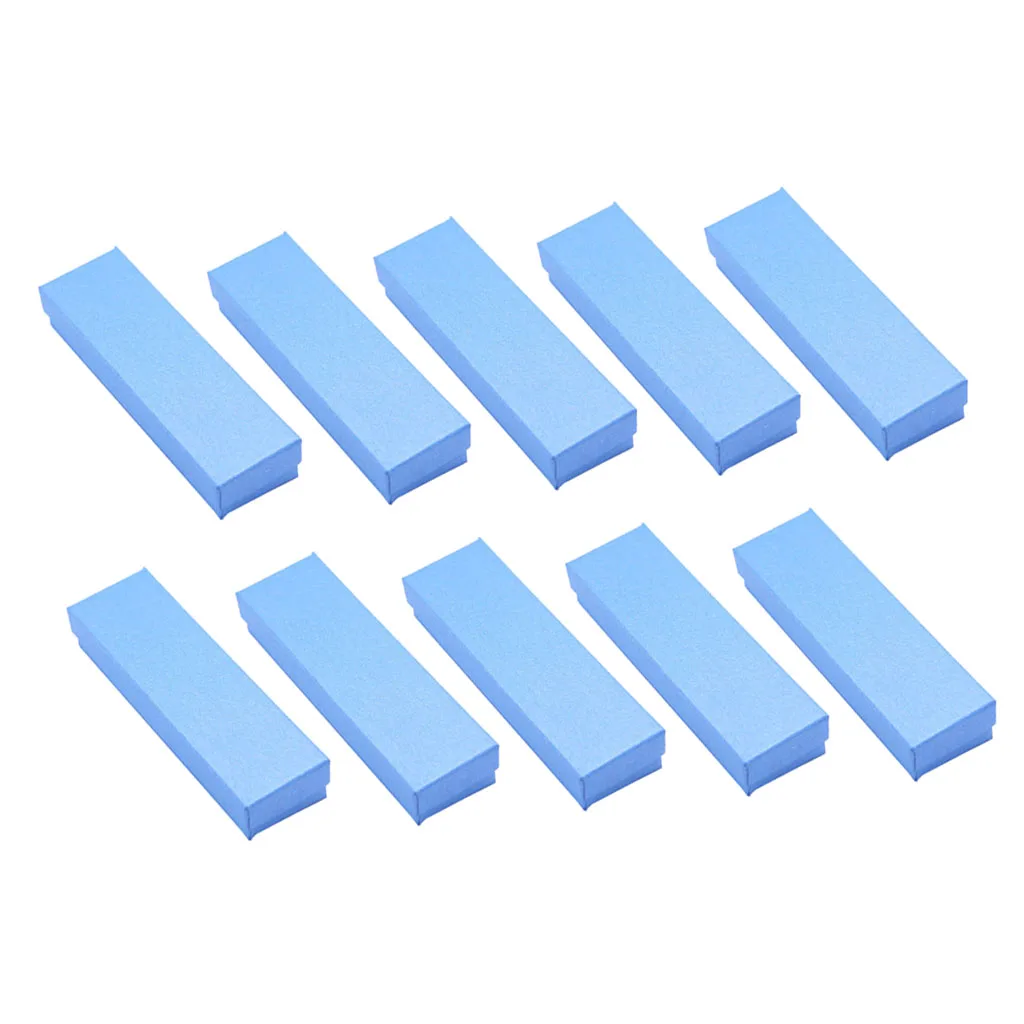 10 Piece Rectangle Cardboard Box for Necklace Bracelet Earrings Jewelry Wedding Christmas Birthday Gift Jewelry Packaging