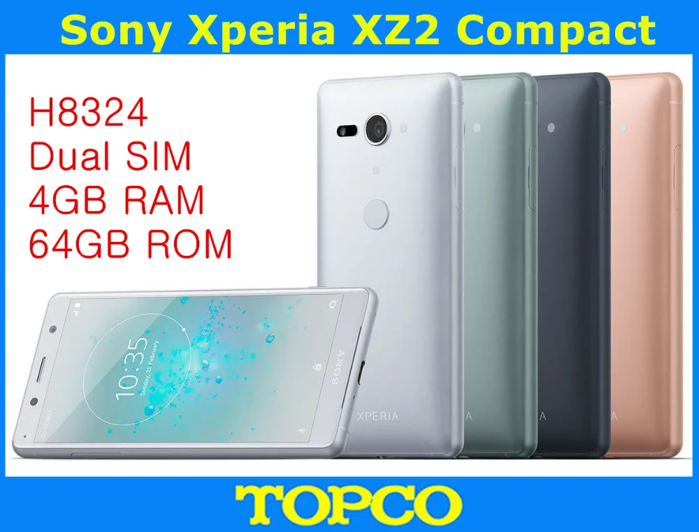 

Sony Xperia XZ2 Compact H8324 Original Unlocked 4G Android Mobile Phone H8324 Octa Core Dual SIM 5.0" 19MP RAM 4GB ROM 64GB NFC