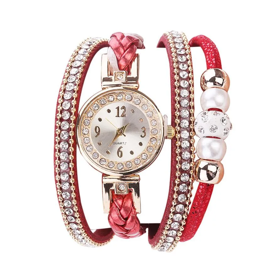 2019 новые кварцевые круглые наручные часы Reloj Mujer женский модный кожаный браслет