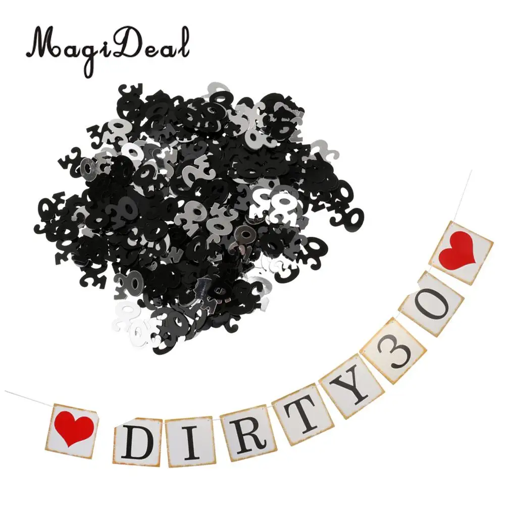 Dirty 30 Hanging Bunting Banner 30th Birthday Party Decorations