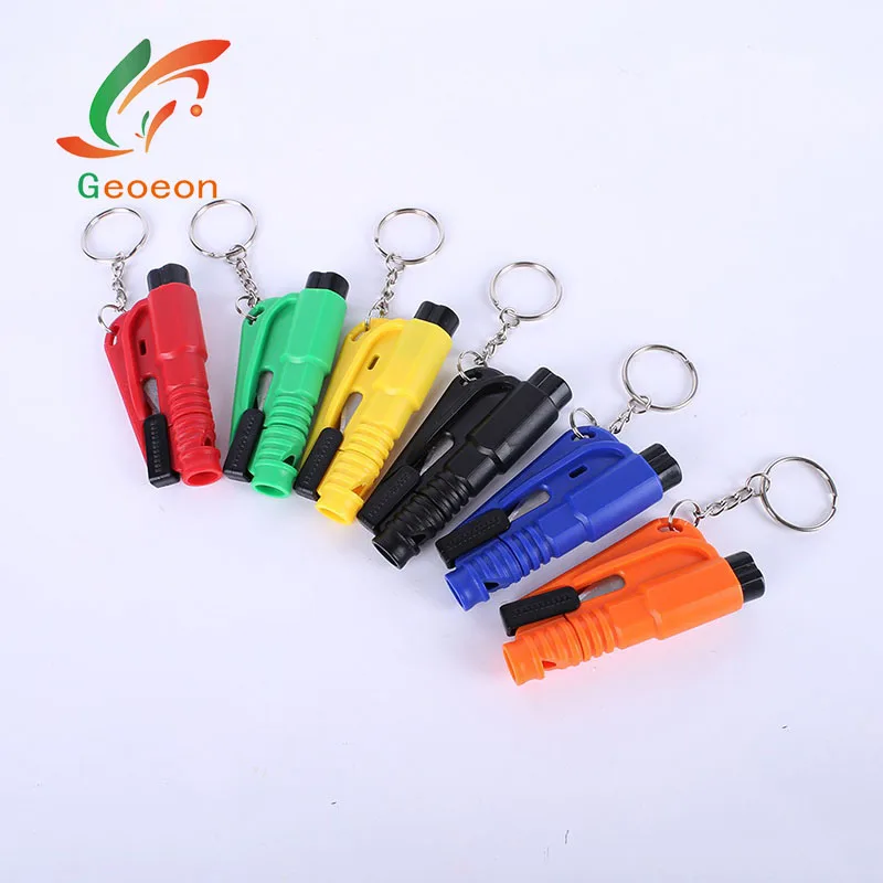 

Geoeon 3 in 1 Emergency Mini Safety Hammer Auto Car Window Glass Breaker Seat Belt Rescue Hammer Escape Tool D31