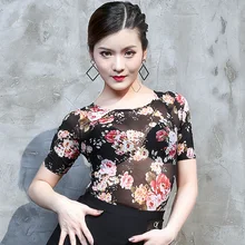 Сексуальный топ для латинских танцев Женская одежда для латинских танцев сальса Румба Танец Чача сценический тренировочный костюм