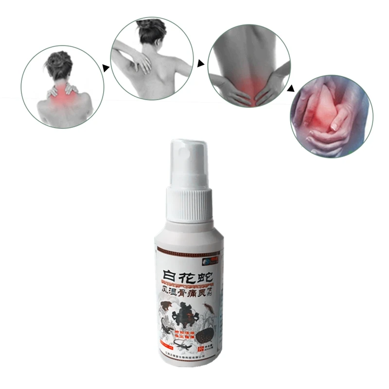 

Dropship Chinese Medicine Snake Venom Essential Oil Alleviate Pain Hot Feeling Knee Pain Rheumatism Acupuncture Musk Spray 80ml