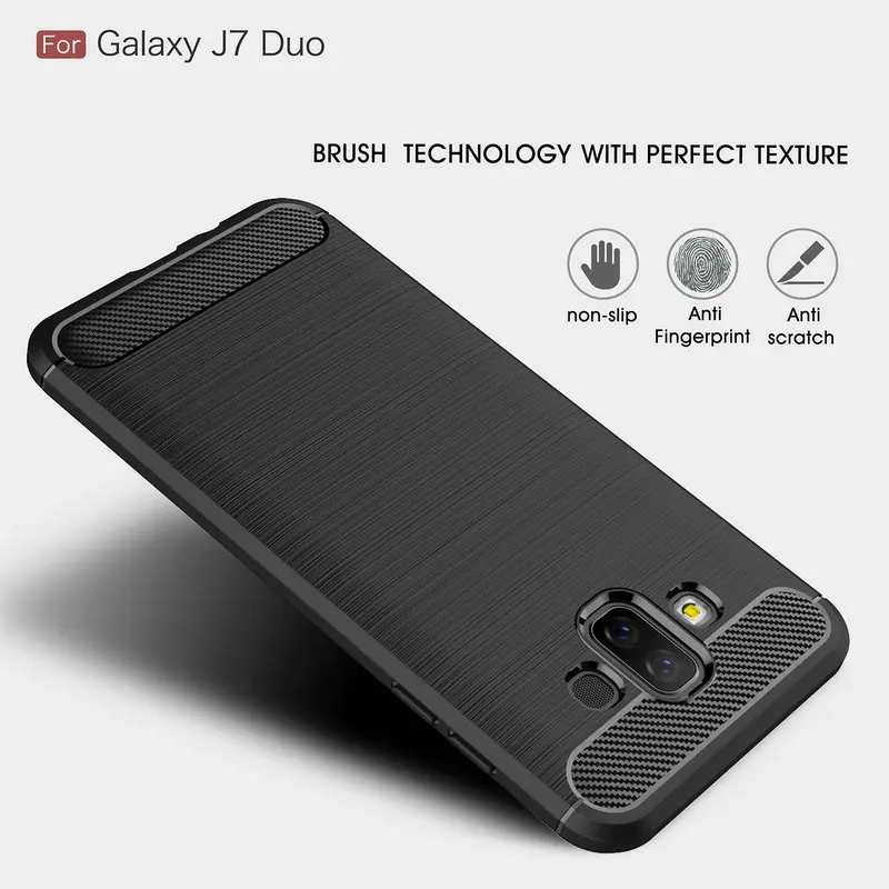 

WIERSS Shockproof phone case cover for Samsung Galaxy J7 Duo 2018 SM-J720F 5.5" Slim Armor case Back cover Etui Fundas Coque>