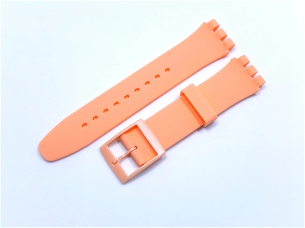 XBERSTAR 16 мм 17 мм 19 мм 20 мм силиконовый резиновый ремешок для часов Swatch Пряжка Ремешки для наручных часов браслет красочные ремешки