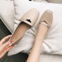 Г.; сезон весна-лето; Модные Повседневные туфли-лодочки без застежки с квадратным носком; женские удобные туфли на плоской подошве в выходные; обувь для медсестры