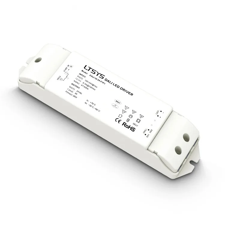 

DALI-36-24-F1P1;CV DALI Dimming Driver;AC100-240V input;24V/1.5A/36W output