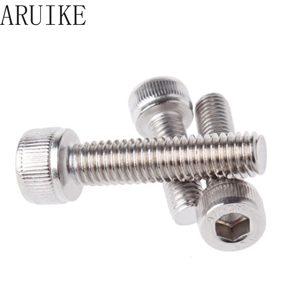 

100pcs/Lot Metric Thread DIN912 M3x20 mm M3*20 304 Stainless Steel Hex Socket Head Cap Screw Bolts