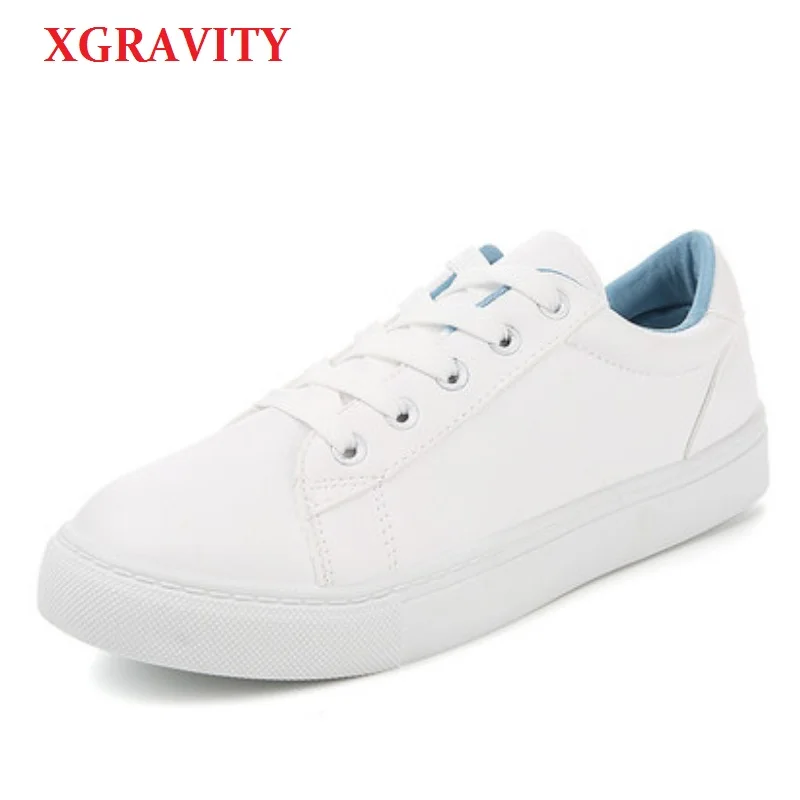 

XGRAVITY 2018 Cartoon Little Cat Fashion Spring PU Canvas Shoes Comfortable Woman Casual Shoes 2018 Autumn New Shoes Flats A005