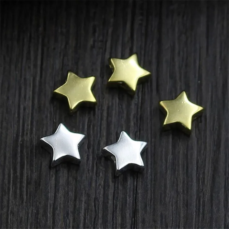 10PCS Silver Gold Metal Charms For Jewelry DIY Making 925 Sterling