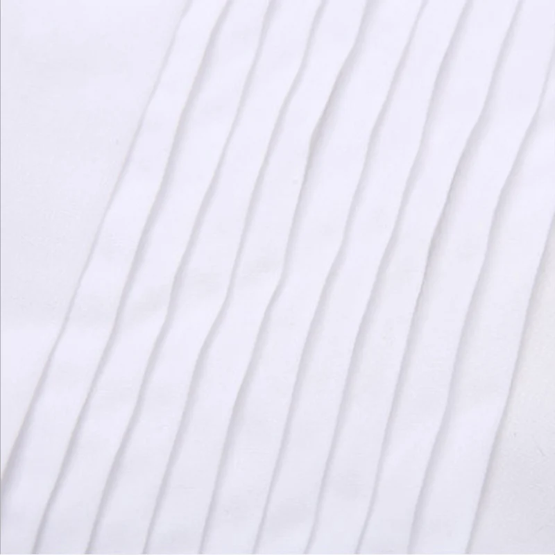 Free bow ties 2018 Fashion White Tuxedo Shirts for Wedding Men Long Sleeve Casual Formal Shirt Men Slim Fit Wedding Male Tops