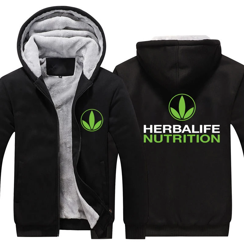 Утепленная толстовка Herbalife с рисунком питательного питания для мужчин и женщин