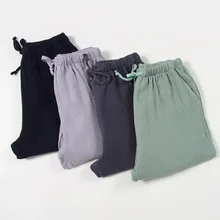 Размера плюс хлопок Мягкий Весна Лето Женский сон нижняя часть пижамы штаны для сна брюки свободные пижамы женские пижамы брюки