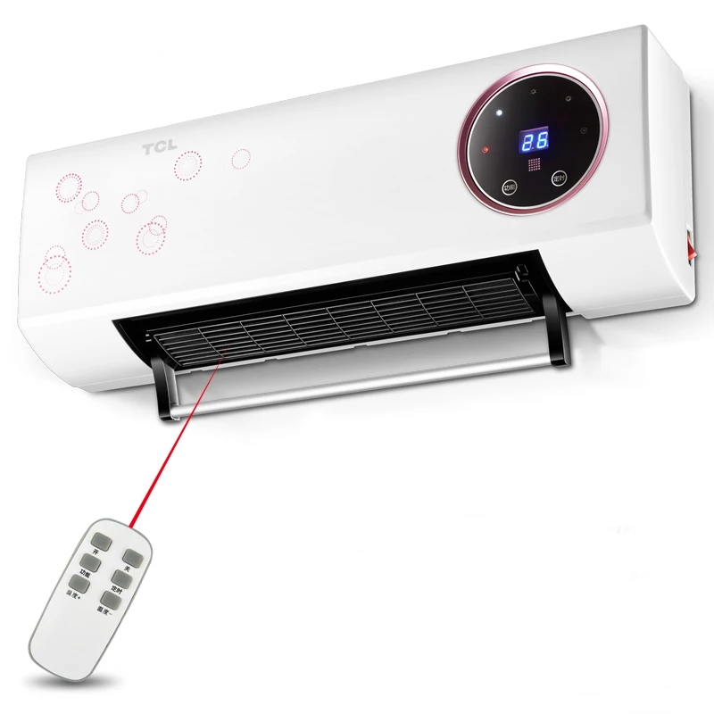 

Heater Electric Heater Bathroom Wall Mount Desktop Remote Control Waterproof Energy Saving Bathing Dual Purpose