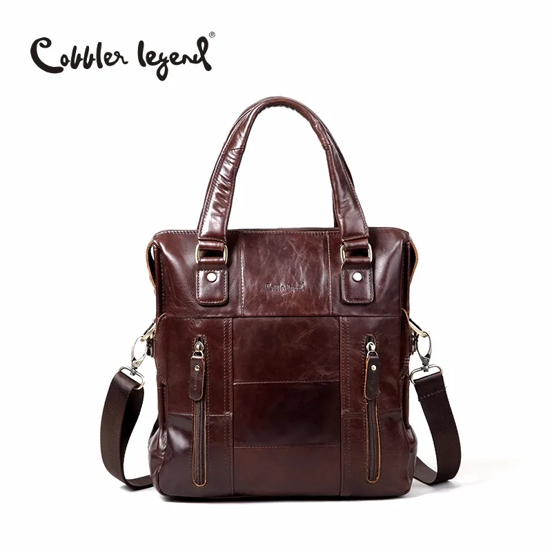 Cobbler Legend Натуральная кожа Мужская сумка из воловьей кожи дизайнерские сумки повседневные деловые iPad планшет сумка через плечо