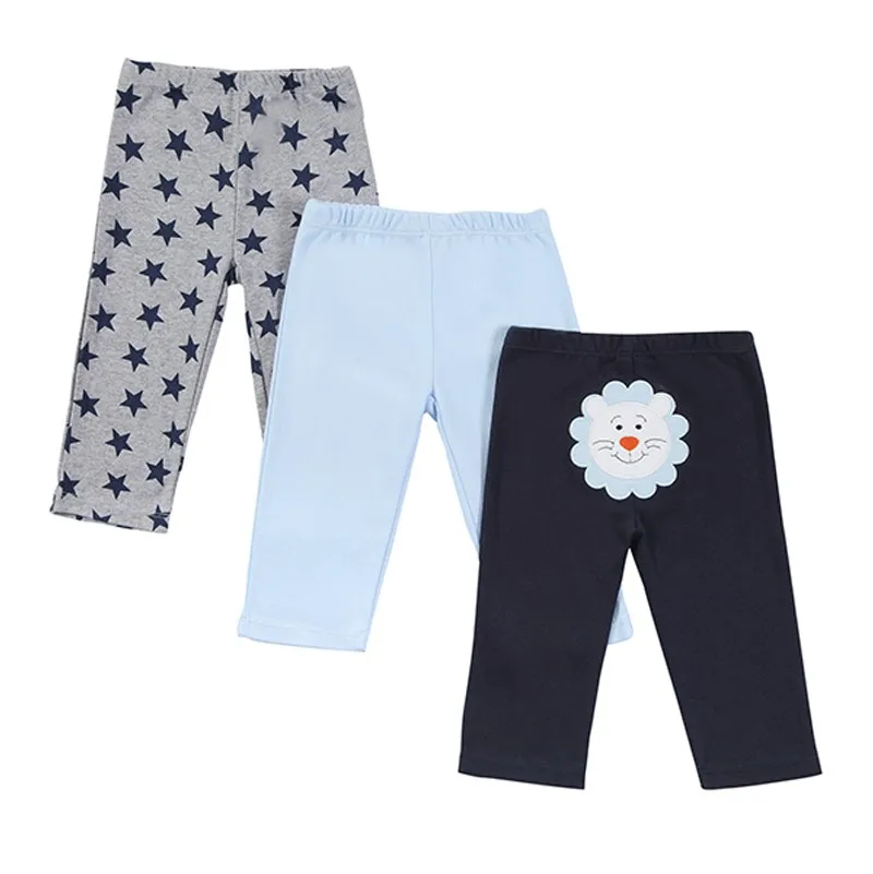 15303 New 2016 Baby Boys Girls 3pcspack Embroidered Animals PP Pants Carter's Baby Leg Warm 100% Cotton Trousers Infant Clothing