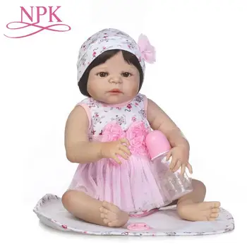 

56CMChristmas Gifts Bebes Reborn Lovely Silicone Reborn Baby Dolls Toys Children Gift Dolls Reborn With Pacifier Bottle Snowman