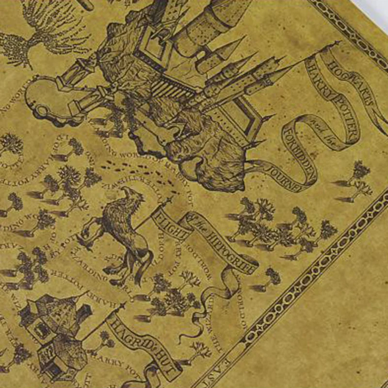 1PC Vintage Movie Maps 26.5cm*72cm Creative Kraft Paper Maps For DIY Decoration Scrapbooking School Supplies Stationery 1PC Vintage Movie Maps 26.5cm*72cm Creative Kraft Paper Maps For DIY Decoration Scrapbooking School Supplies Stationery