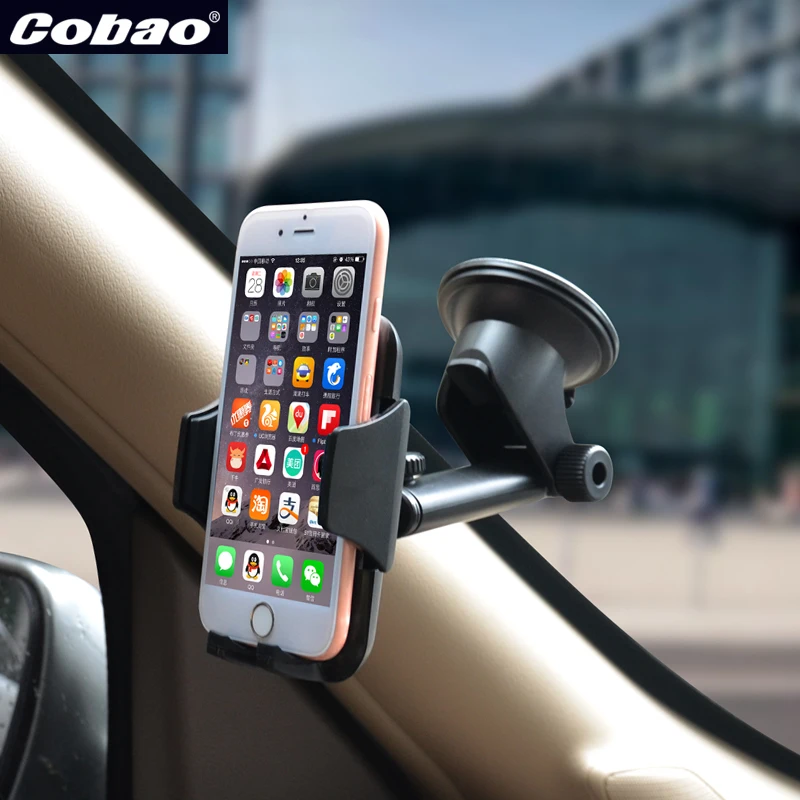 Cobao лобовое стекло Универсальный Регулируемый держатель телефона приборной панели автомобиля 360 градусов вращающийся держатель для телефона Подставка для huawei iPhone