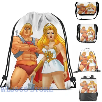 

Funny graphic print shoulder Bags women He-Man And She-Ra Single shoulder backpack travel for men Gym Bag