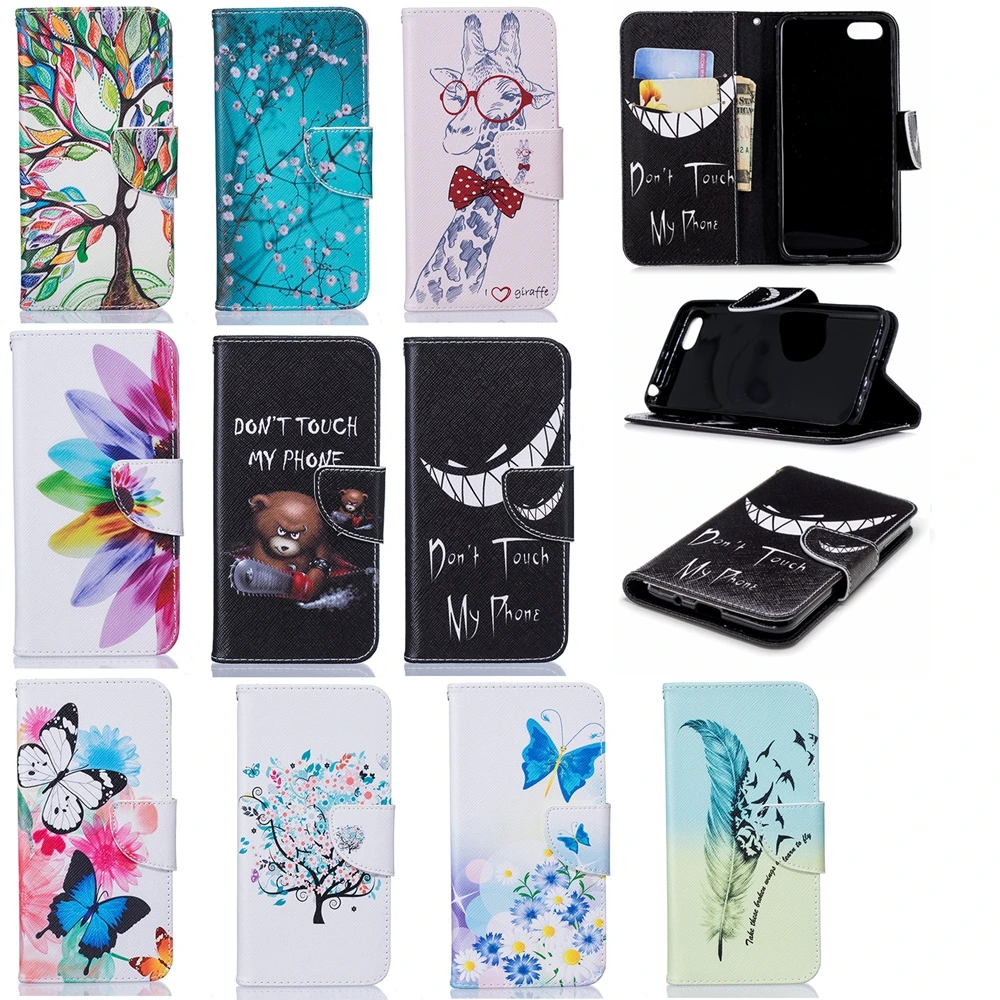 For Huawei Y5 Prime 2018 Wallet PU Leather folio Flip Case Cover Built-in Card Slots for | Мобильные телефоны и