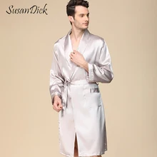 SusanDick сексуальный халат для мужчин весна осень удобные мужские s шелковый халат роскошный китайский размера плюс мужские кимоно атласные пижамы Халаты