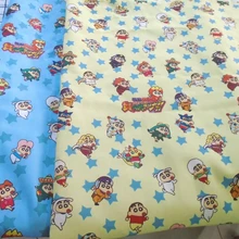 50*140 см Crayon Shin-chan хаки twill полиэстер холст ткань лоскутное для DIY Швейные для подушки обувь сумка рубашка куклы подушка