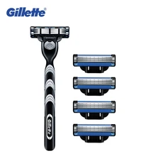 Original Gillette Mach 3 Shaving Razor Blades Brand Mach3 For Men Beard Shave Blade Razor Travel Box