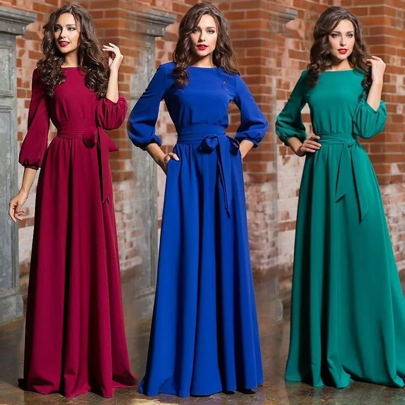 Buy Robe De Soiree New Elegant Autumn Winter O Neck