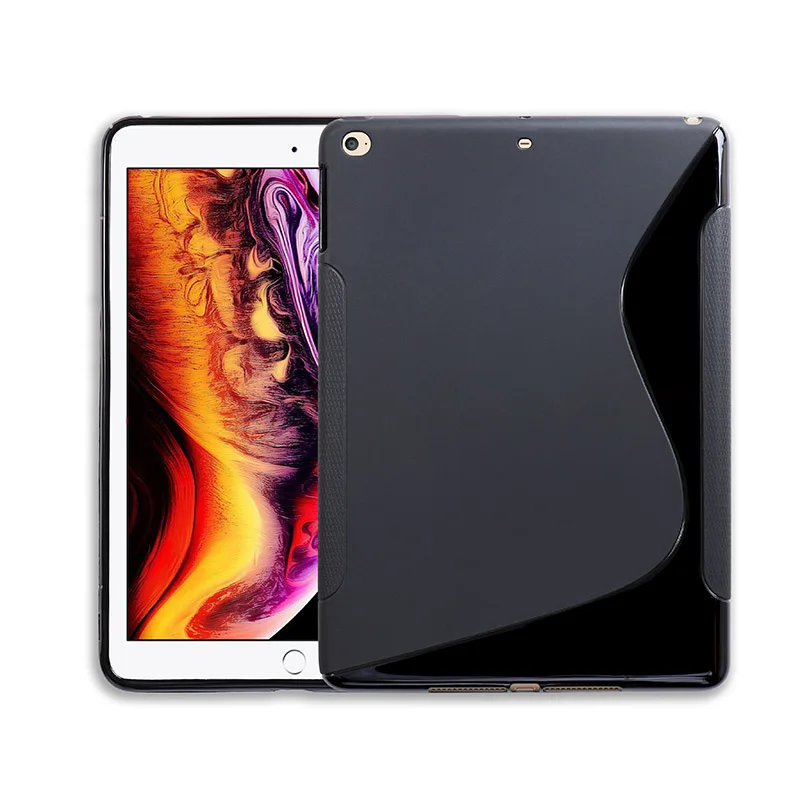 Мягкий ТПУ чехол для iPad 9,7 чехол s силиконовый абсорбционный A1822 A1823 A1893 A1954 тонкий черный чехол для планшета