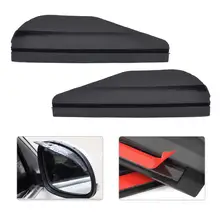 beler 2Pcs Acrylic Auto Black Flexible Rearview Side Mirror Cover Water Rain Sun Guard Visor Shield for VW Ford Audi Chevrolet