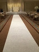 Aisle Runner And Get Free Shipping On Aliexpress Lqiao Sequin Aisles Floor Runner White 4ftx15ft Wedding Aisle Silver Carpet For