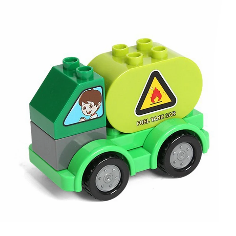 

Duplo Fuel Tank Car Truck MOC Parts DIY Toys Kids Particles Children Birthday Christmas Gifts Blocks Green Fuel Tank Car Duplo