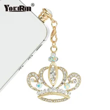 YOKIRIN Кристалл Алмаз корона дизайн Анти-пыль разъем универсальный мобильный телефон наушники пылезащитный Разъем для iPhone Xiaomi samsung Xiaomi