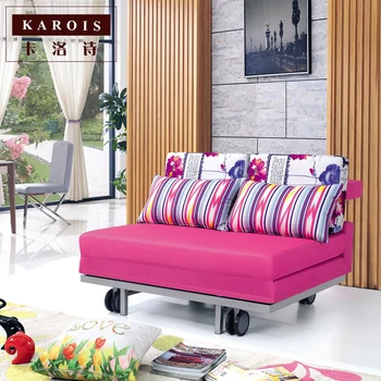 

Linen cloth modern living room sofa with a double sofa folding multifunction simple