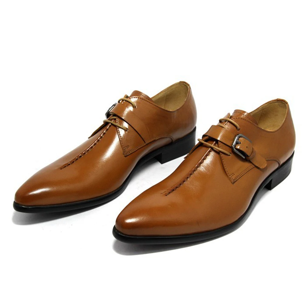 baratas 2018 Homens de Luxo de Estilo Italiano Sapatos de Couro Genuíno Pontas Do Dedo Do Pé Sapatas de Vestido Dos Homens de Negócios Homens Marca Oxfords Tamanho 37 44