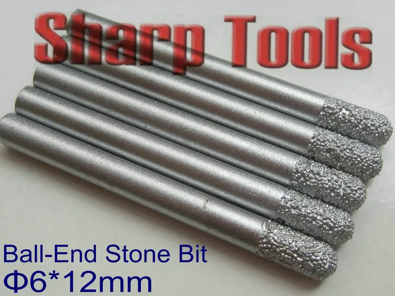 

6MM Shank BALL Milling Cutters Emery Diamond Tools Router Bit, Ball Nose Cutter CNC Milling Machine Tools for Stone Engraving 3D
